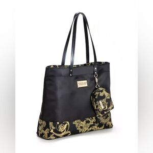 Versace Jeans Collection Black and Gold Tote Bag